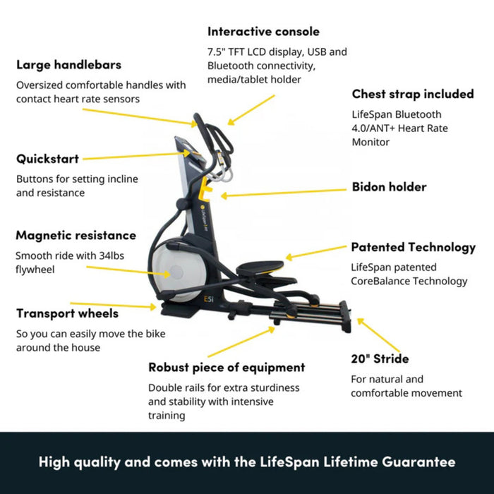 LifeSpan E5i+ Commercial Elliptical Cross trainer