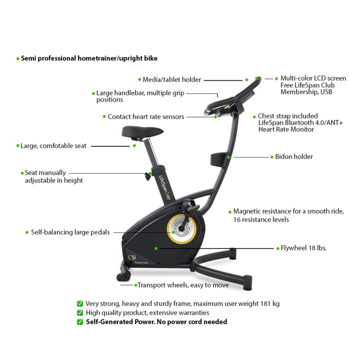 LifeSpan C5i Exercise Light-Commercial Bike