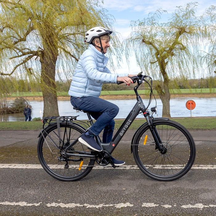 Hygge Aarhus Step-Through Electric Bike, Graphite Grey