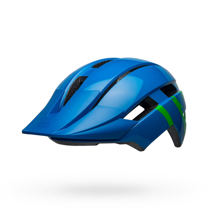 Bell Sidetrack II Youth Helmet, No-Twist Tri-Glides Bell Blue/Green 50-57cm 