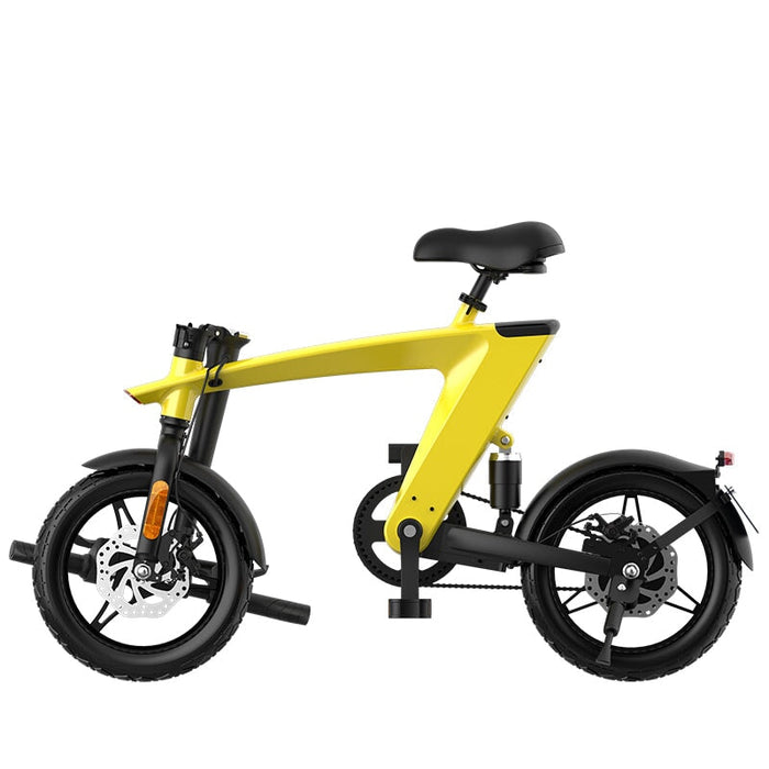 Cruzaa The Max Folding Electric Bike, Solarbeam Yellow - 35km Range Electric Folding Bike Cruzaa 