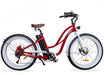 Gorille Ladies Cruiser Step Through Electric Bike - 250W Urban City Bikes Gorille Red 12Ah 