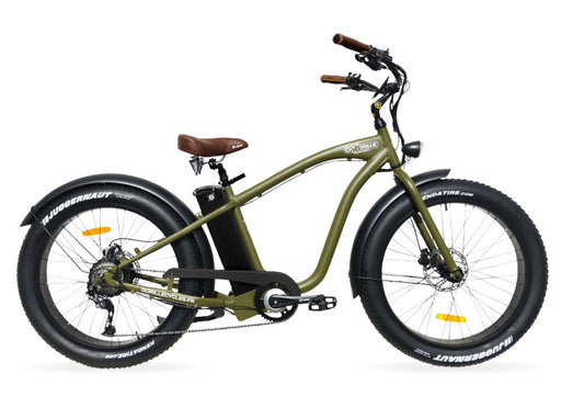 Gorille Male Cruiser Fat Tyre Electric Bike - 250W Urban City Bikes Gorille Green 12Ah 
