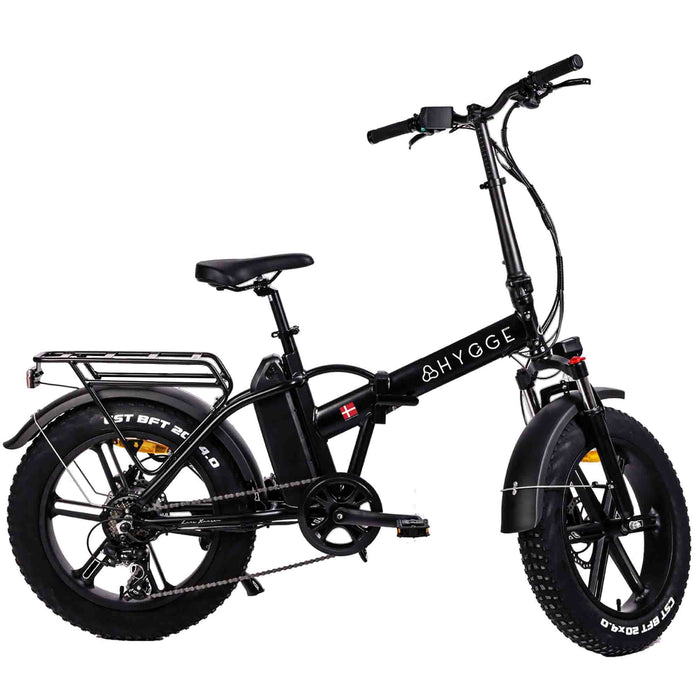 Hygge Vester Electric Folding Bike, Onyx Black Electric Folding Bike Hygge 