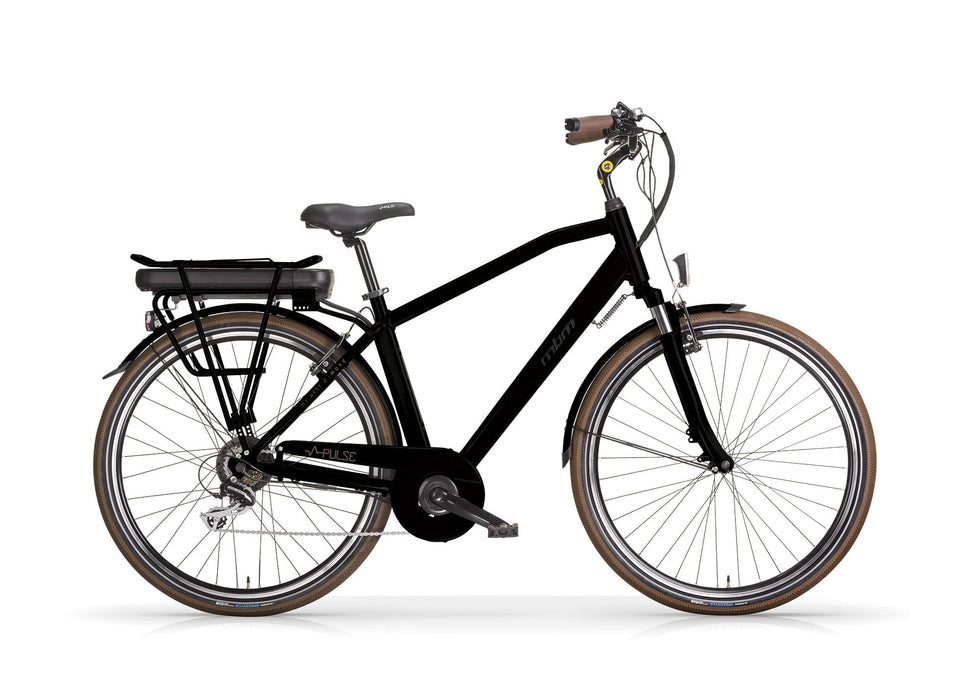 MBM Pulze Crossbar Electric Bike Urban City Bikes MBM Black 50cm 
