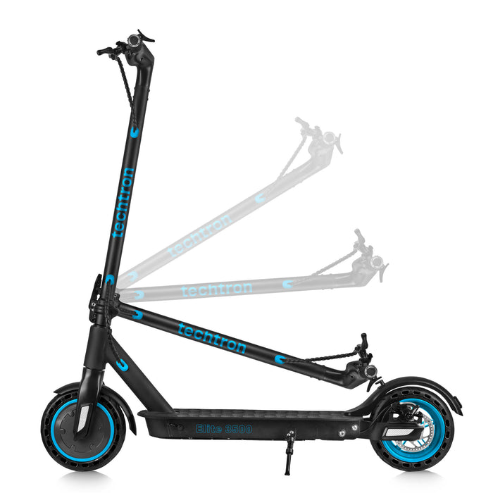 Techtron Elite 3500 Folding Electric Scooter, Neon Blue Electric Scooter Techtron 